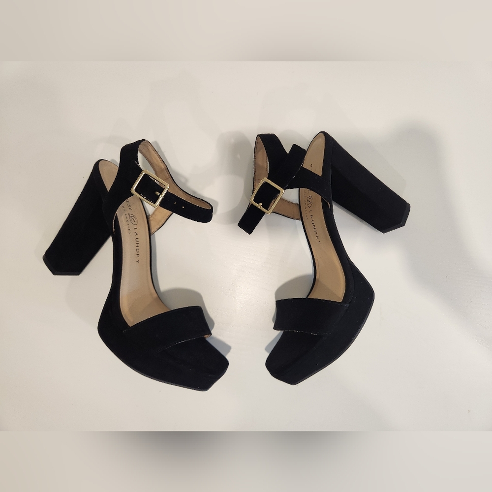 Chinese Laundry Black High Heel Sandals Size 8M